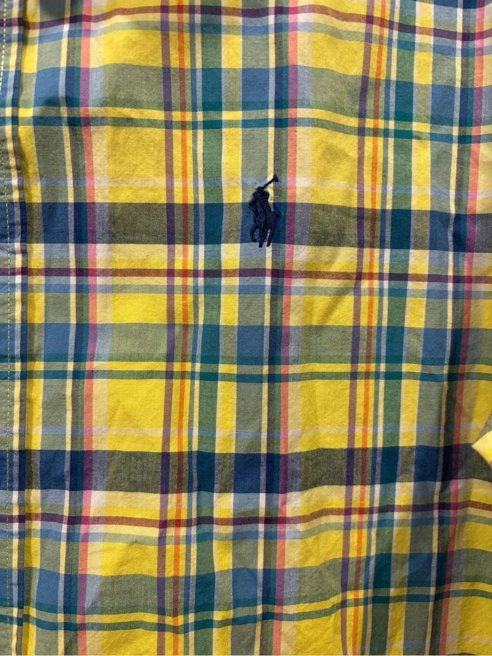 Ralph Lauren Yellow Plaid Button-Down Shirt - Boys